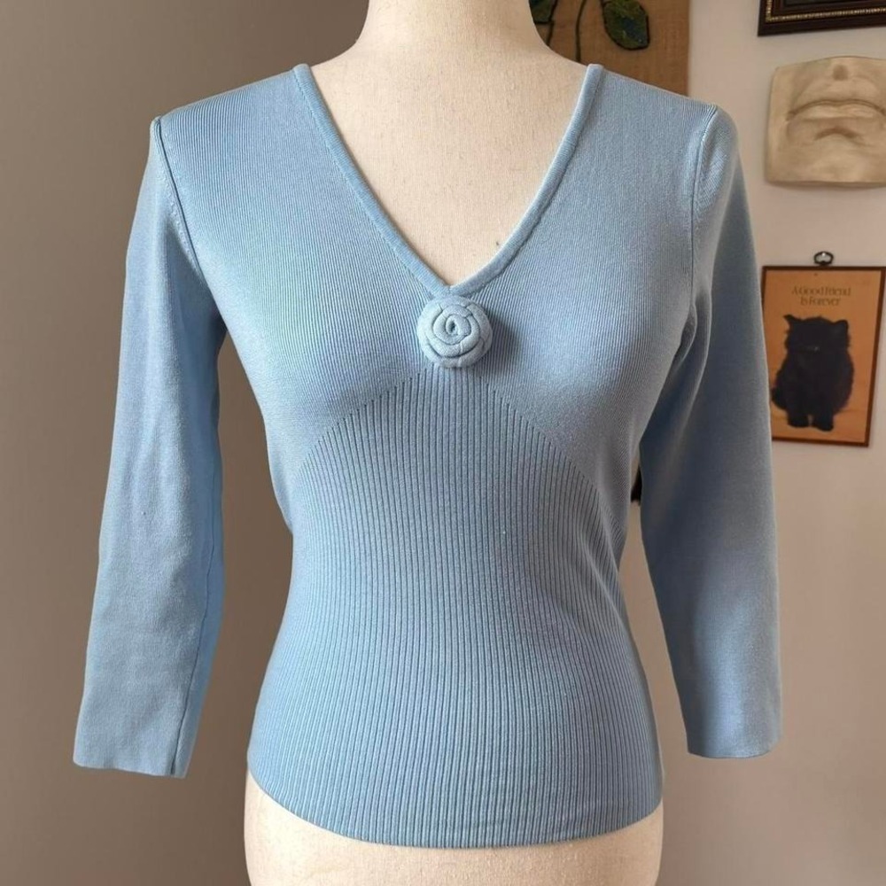 Preppy Silk Blend Ribbed Top